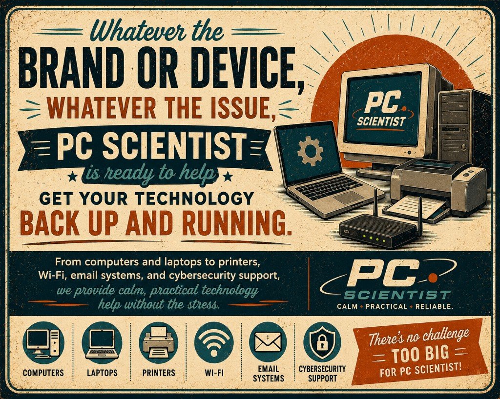 Whatever the brand or device, PC Scientist helps get your technology back up and running across NSW.