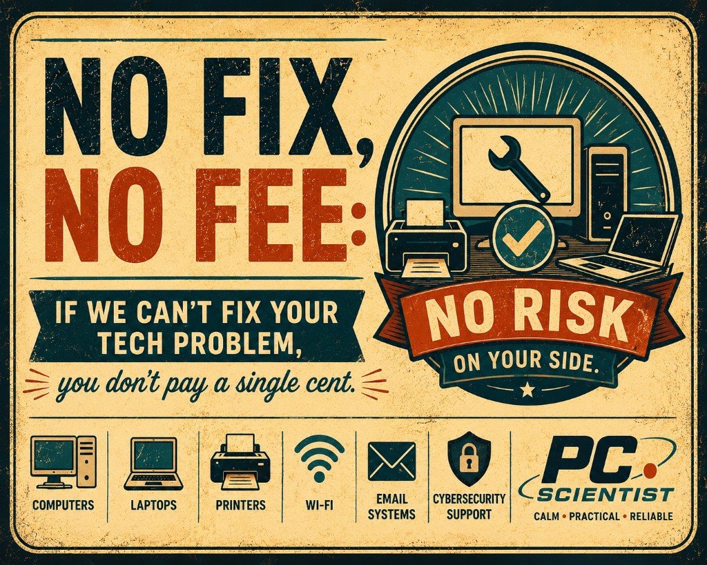 No fix, no repair fee: if we cannot fix your tech problem, you do not pay for the repair.