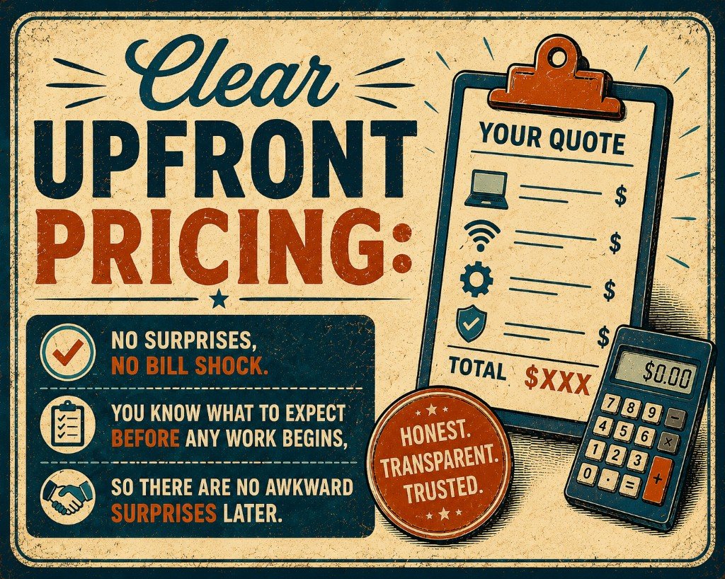 Clear upfront pricing: know what to expect before work begins, with no bill shock.