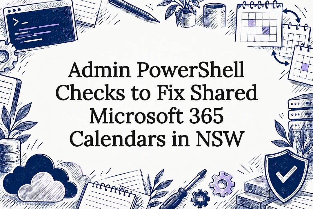PowerShell shared calendar title card