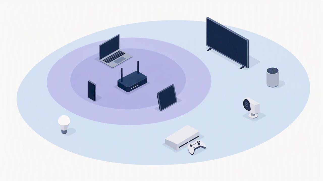Comparison of Wi-Fi band reach and device load