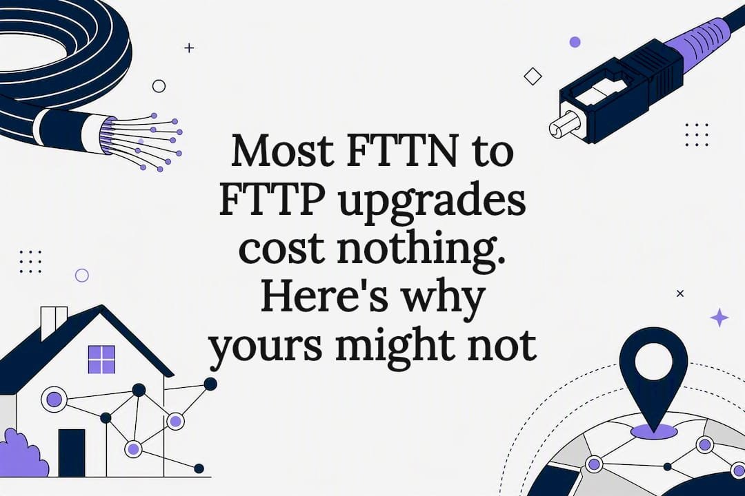 Decorative title card for an FTTN to FTTP upgrade cost guide