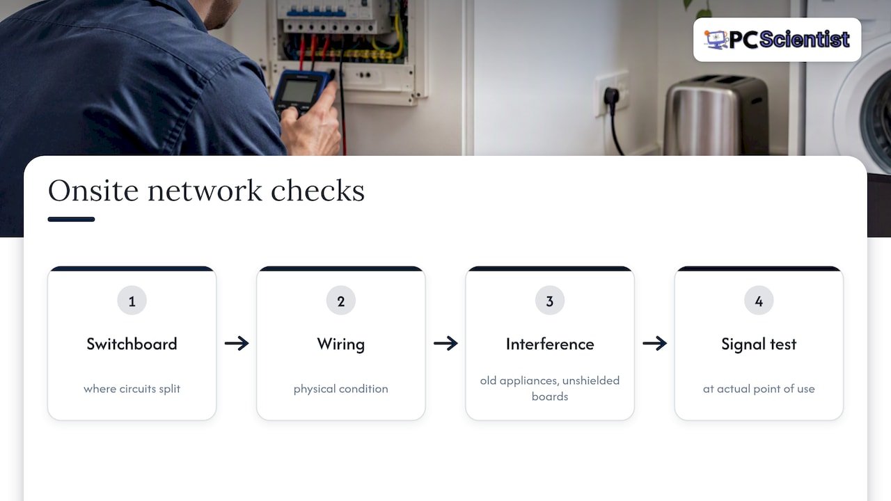 Three checks in an onsite network assessment