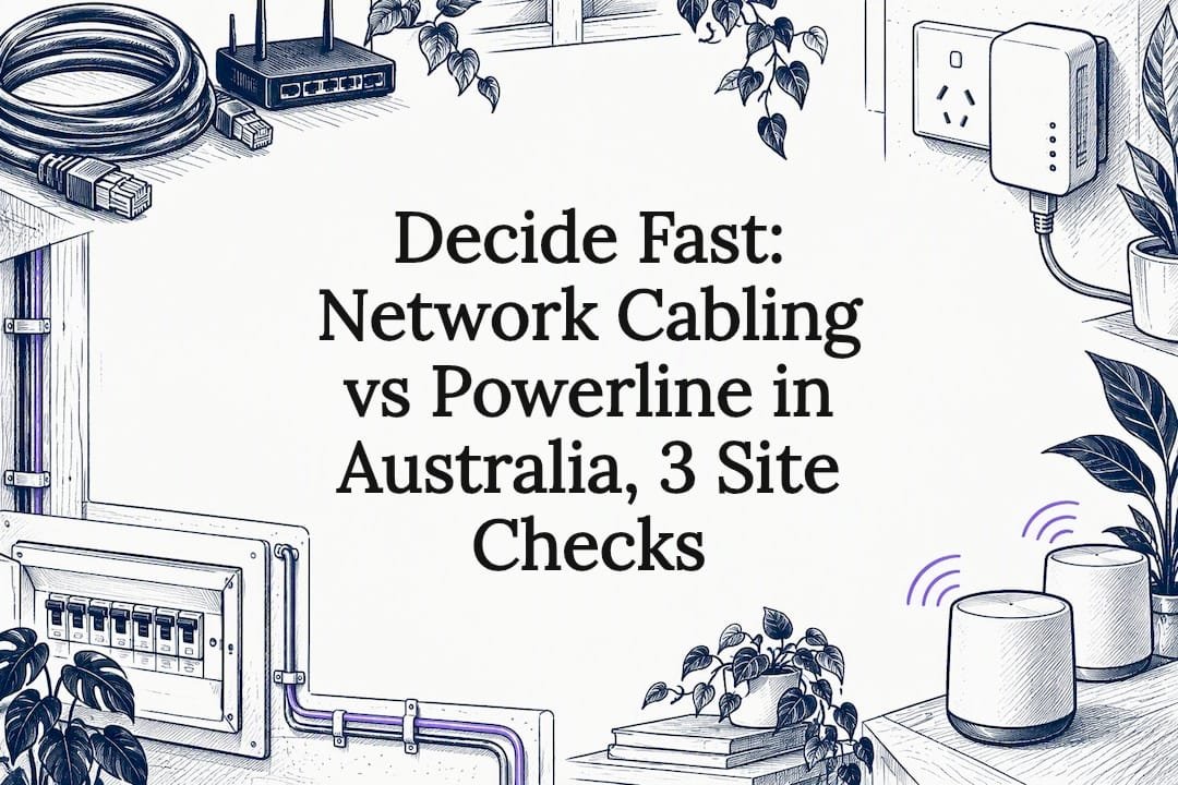 Network cabling and powerline title card