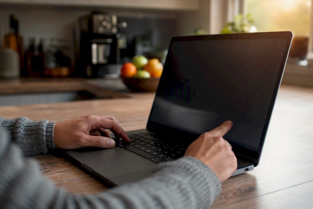 Hand holding Shift to restart Windows into Safe Mode