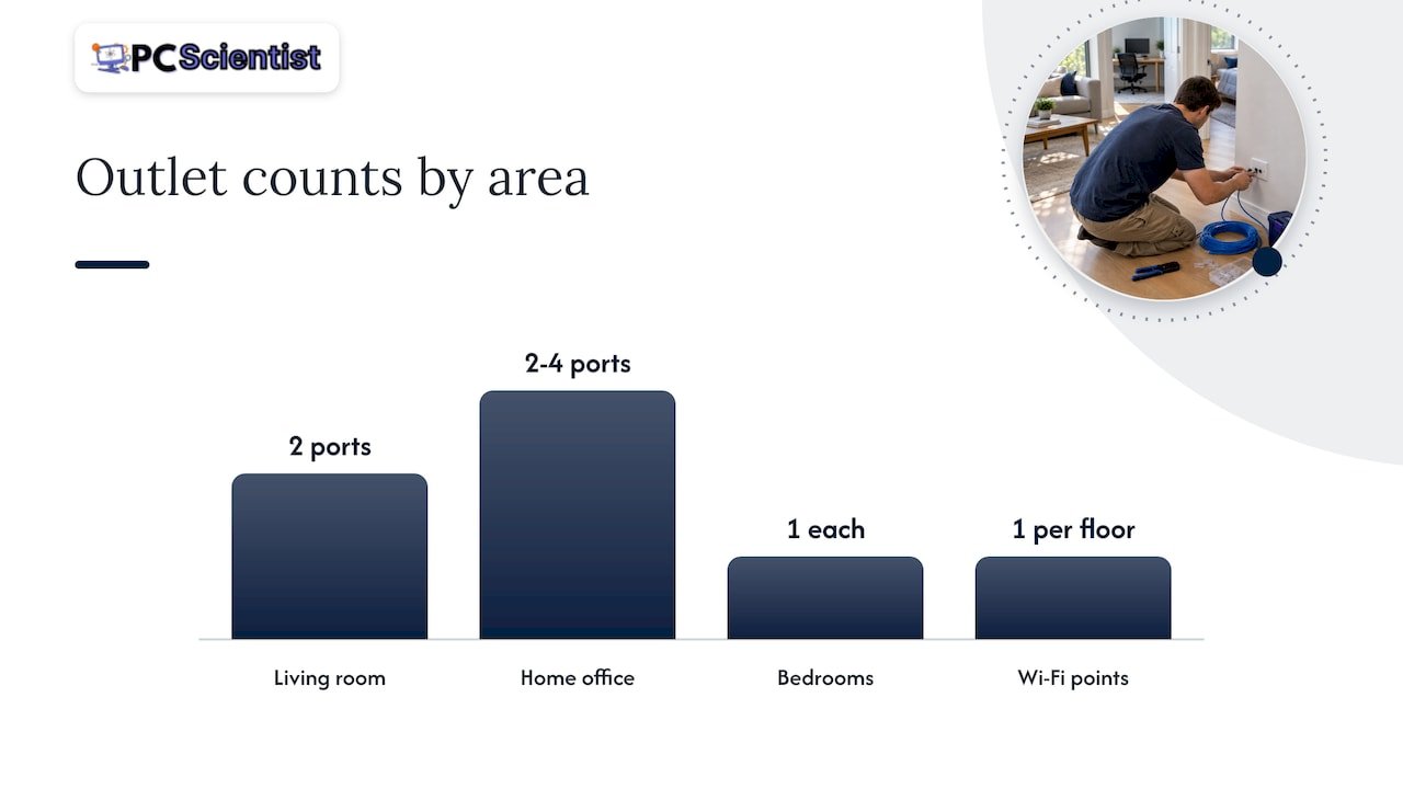 Work out the outlets room by room - overview diagram