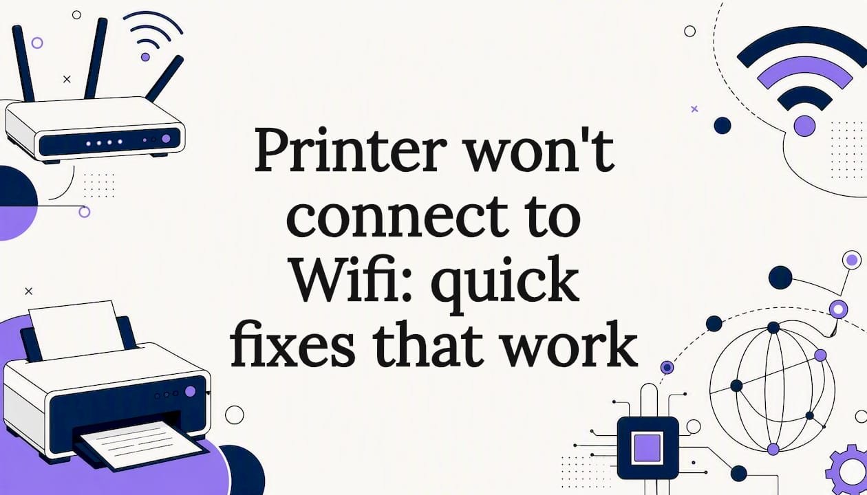 Printer and router used as a title image for a Wi-Fi connection guide