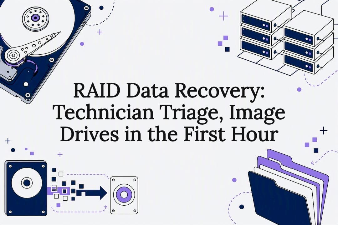 RAID data recovery title card illustration