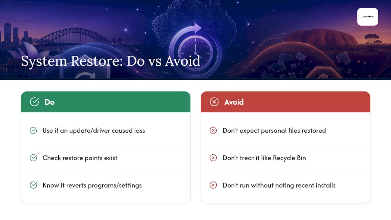 Does System Restore bring back deleted files? - overview diagram