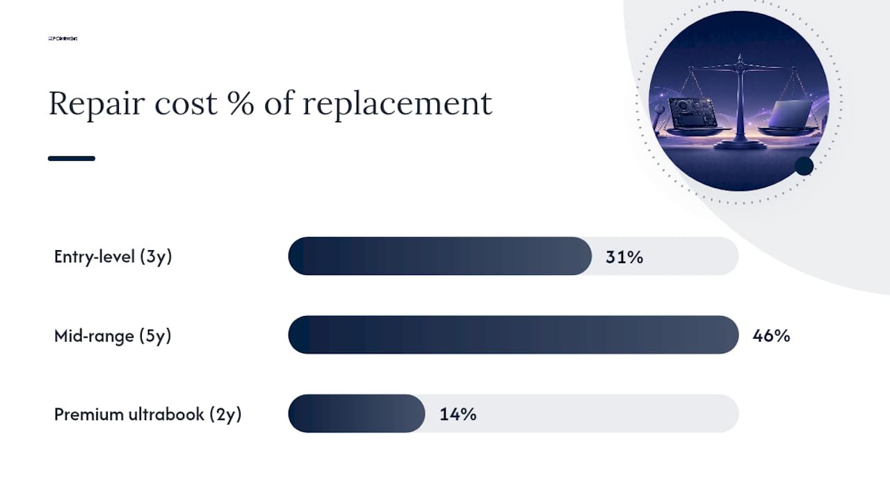 Repair cost vs replacement cost: three worked examples - overview diagram