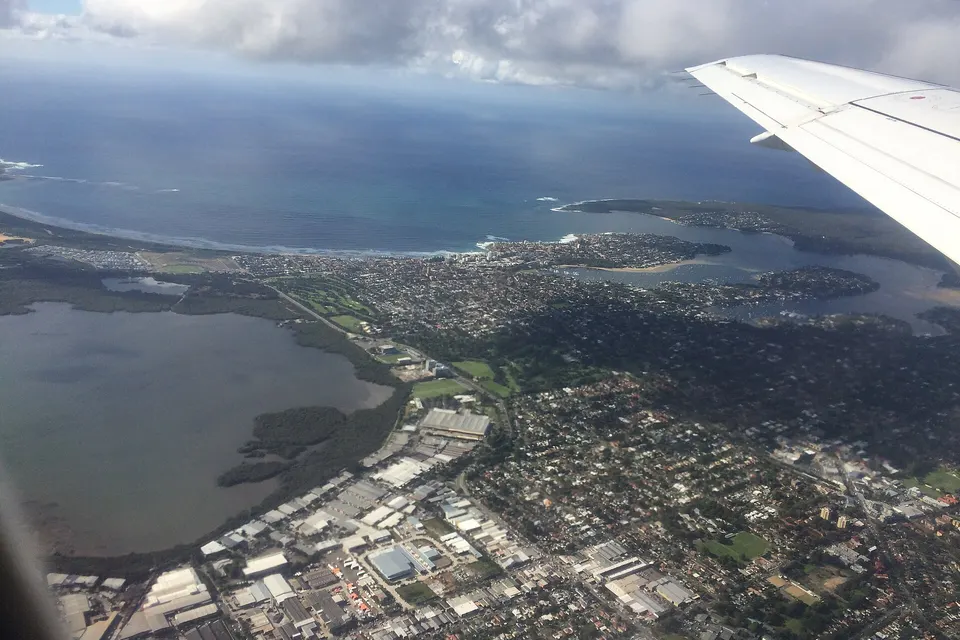 Aerial view of Caringbah, New South Wales.
