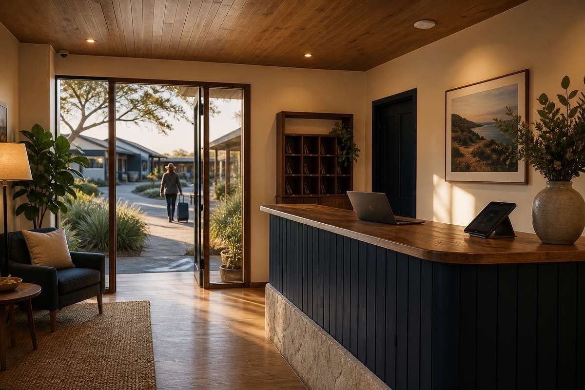 Hotel and motel reception environment